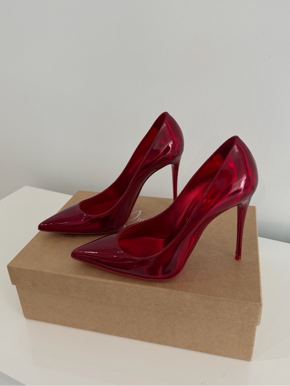 Christian Louboutin Red Patent Heels - Picture 2 of 4